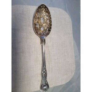 SILVER PLATED BERRY SPOON Kings Pattern by Cooper Bros.Birmingham England c1900s